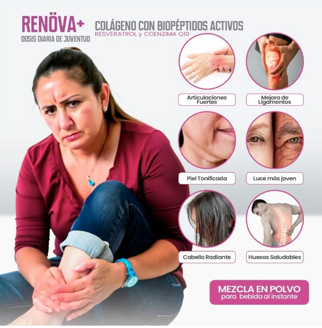✨ ¡Descubre RENOVA+! Tu dosis diaria de juventud en un delicioso sabor a berries. ✨