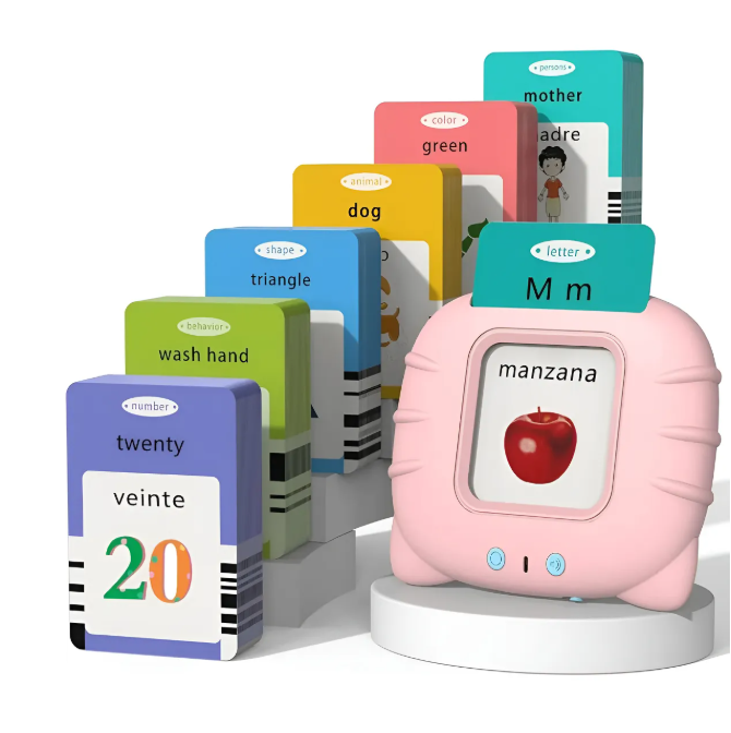 📚🧠 SET DE TARJETAS EDUCATIVAS INGLÉS/ESPAÑOL + LECTOR DIDÁCTICO