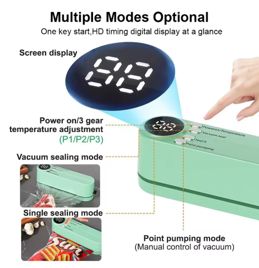 🥩✨ SELLADORA AL VACÍO ELÉCTRICA – ¡CONSERVA TU COMIDA FRESCA POR MÁS TIEMPO!