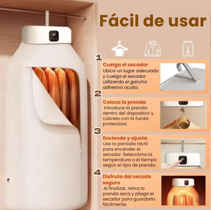 👕💨 SECADORA DE ROPA PORTÁTIL – ¡TU ALIADA PERFECTA PARA EL INVIERNO!